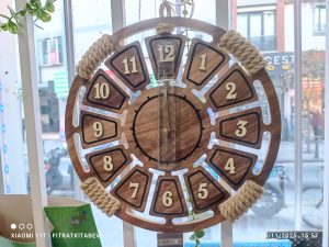 Saat Otantik 35x35 cm Halatlı Türkçe