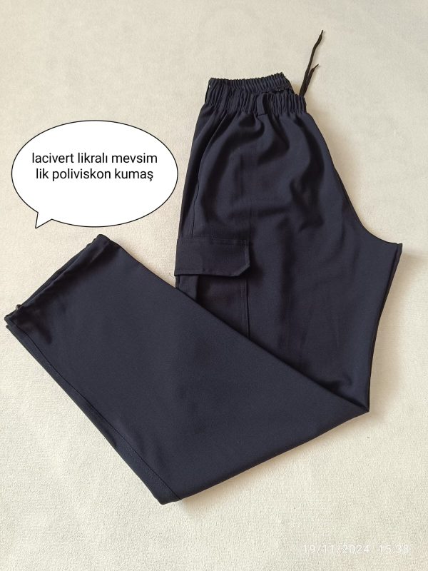 Likralı Rahat Kesim Kargo Cepli Pantolon